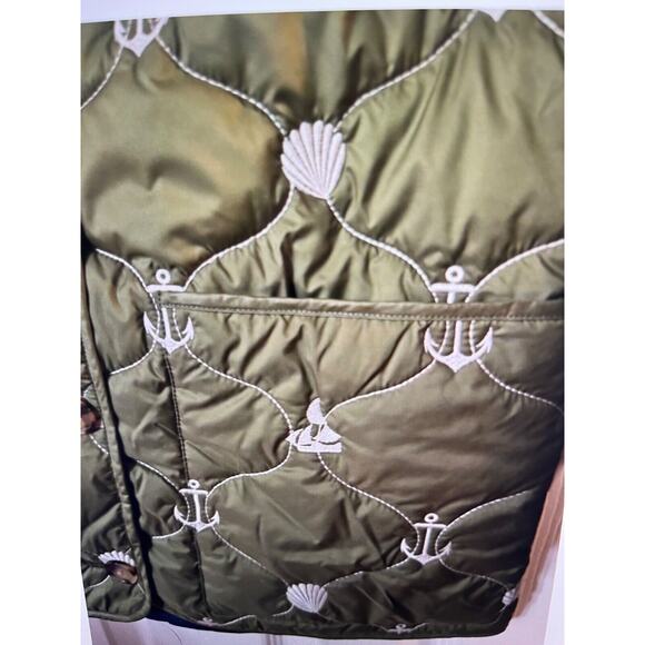 NWOT VINEYARD VINES KENTUCKY DERBY QUILTED EMBROIDERED OLIVE NAUTICAL JACKET SML - Picture 4 of 7
